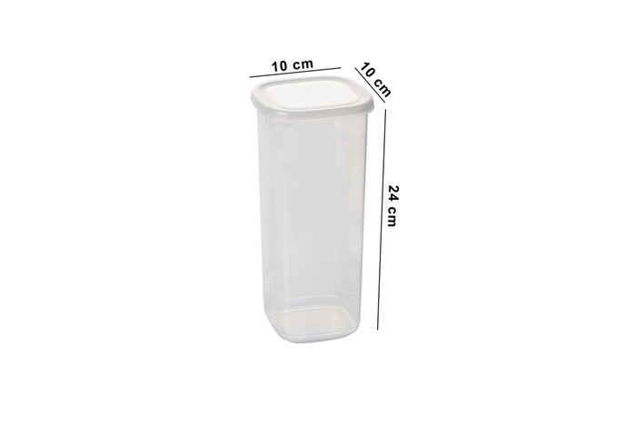 Hermia BNMPEGYWS15-51217 Juego de 15 Cajas de Almacenamiento de Plástico Blanco, 550ml-1750ml, Aptas Microondas y Lavavajillas